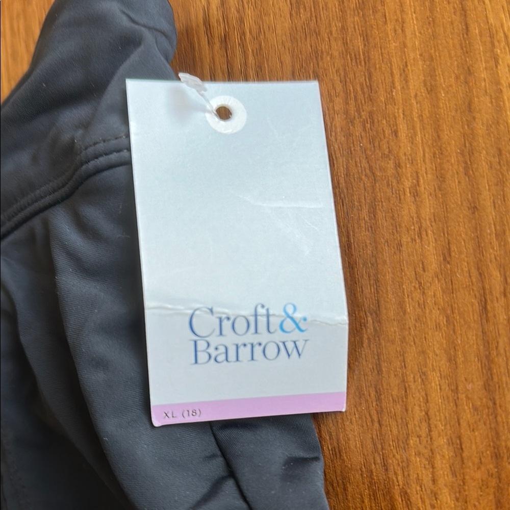 NWT Croft & Barrow Black Swim Skirt with Slit Design 🧜♀️ - Picture 2 of 8